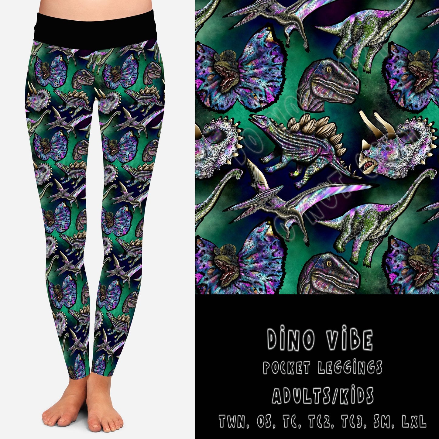 Batch 68-Dino Vibe Leggings/Capri/Jogger - Like A Duchess