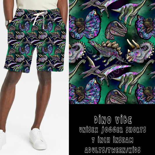 BATCH 68- DINO VIBE UNISEX JOGGER SHORTS - Like A Duchess