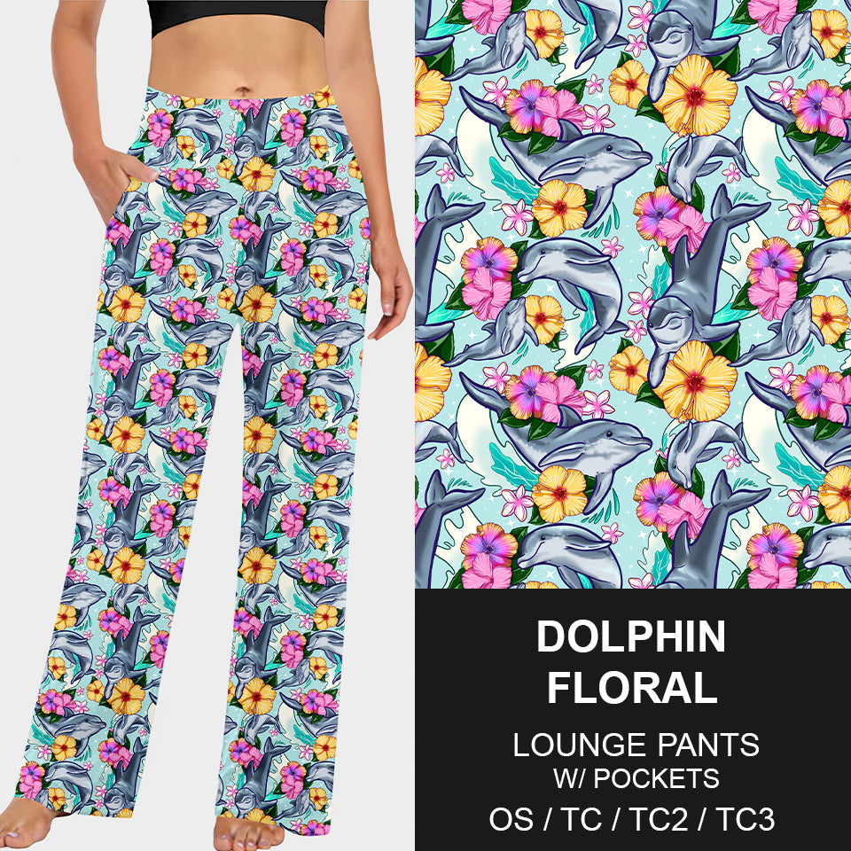 RTS - Dolphin Floral Lounge Pants - Like A Duchess