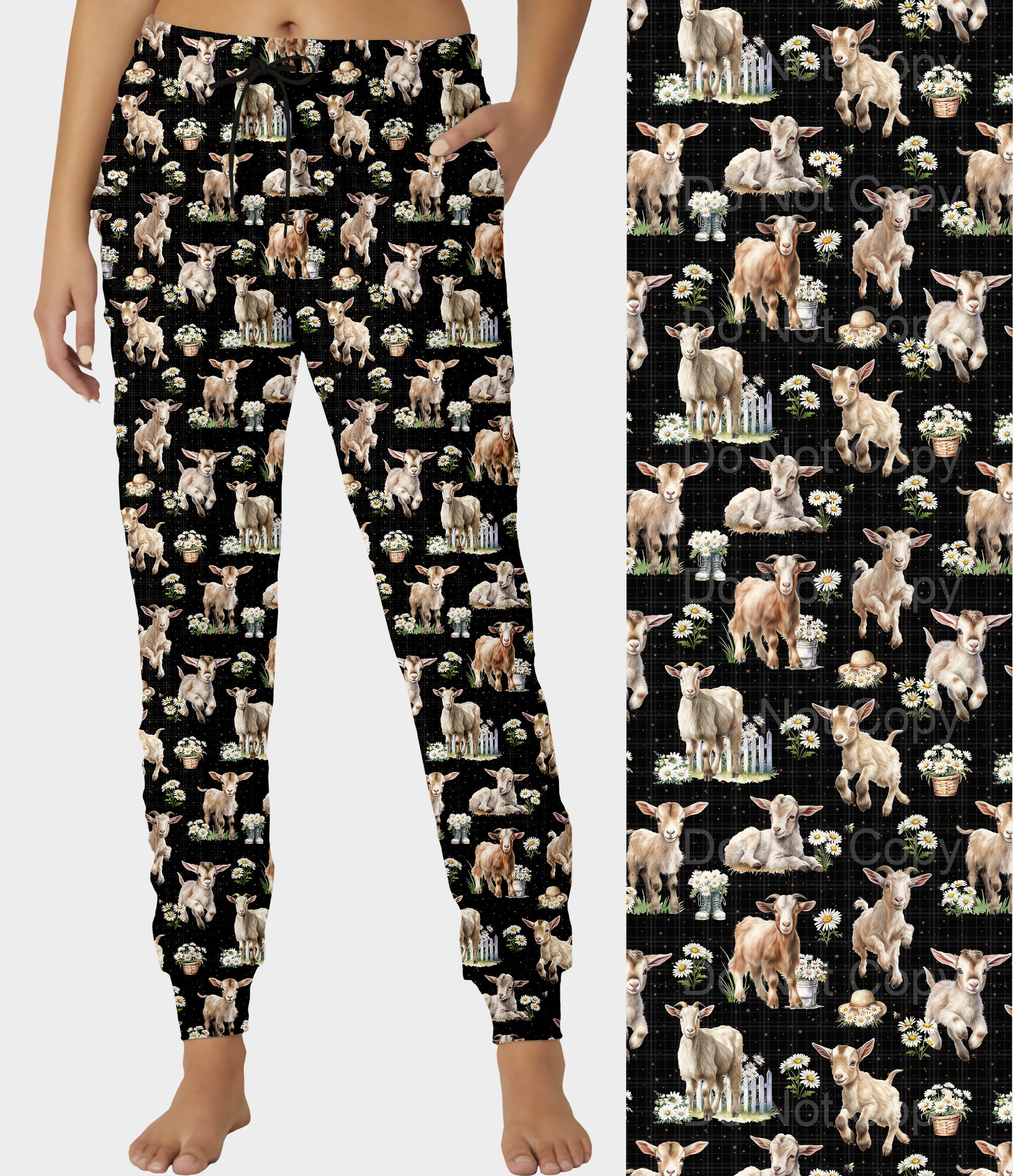 RTS - Daisy Goats Joggers - Like A Duchess