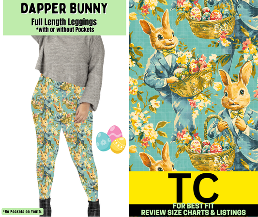 Dapper Bunny Full Length Leggings w/ Pockets - Like A Duchess