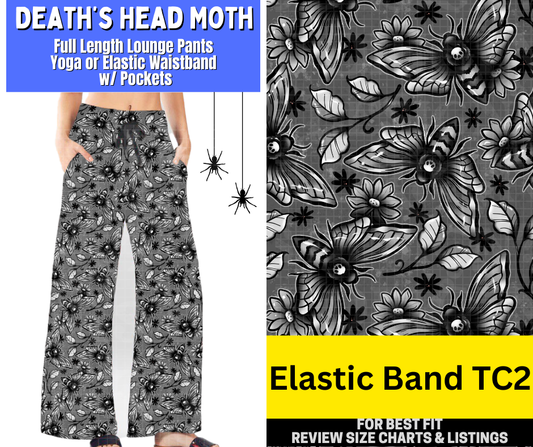 Death's Head Moth Full Length Lounge Pants - Like A Duchess