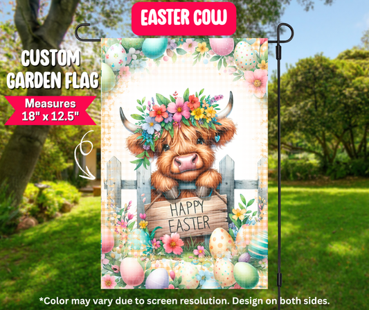 Easter Cow Garden Flag - Like A Duchess
