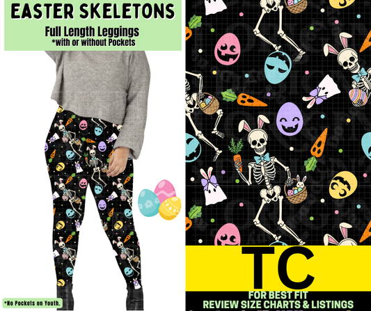 Easter Skeletons Full Length Leggings w/ Pockets - Like A Duchess