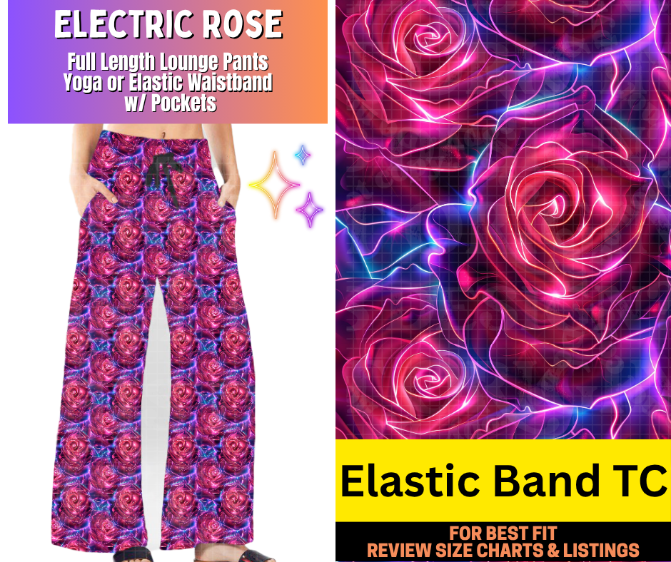 Electric Rose Full Length Lounge Pants - Like A Duchess