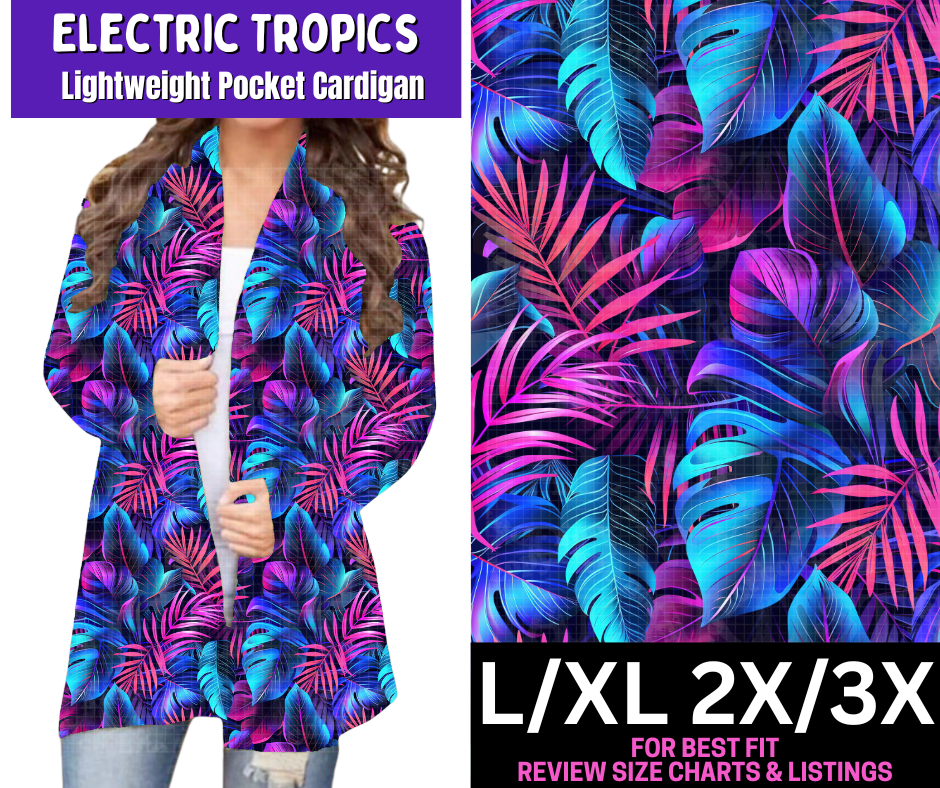 Electric Tropics Pocket Cardigan - Like A Duchess