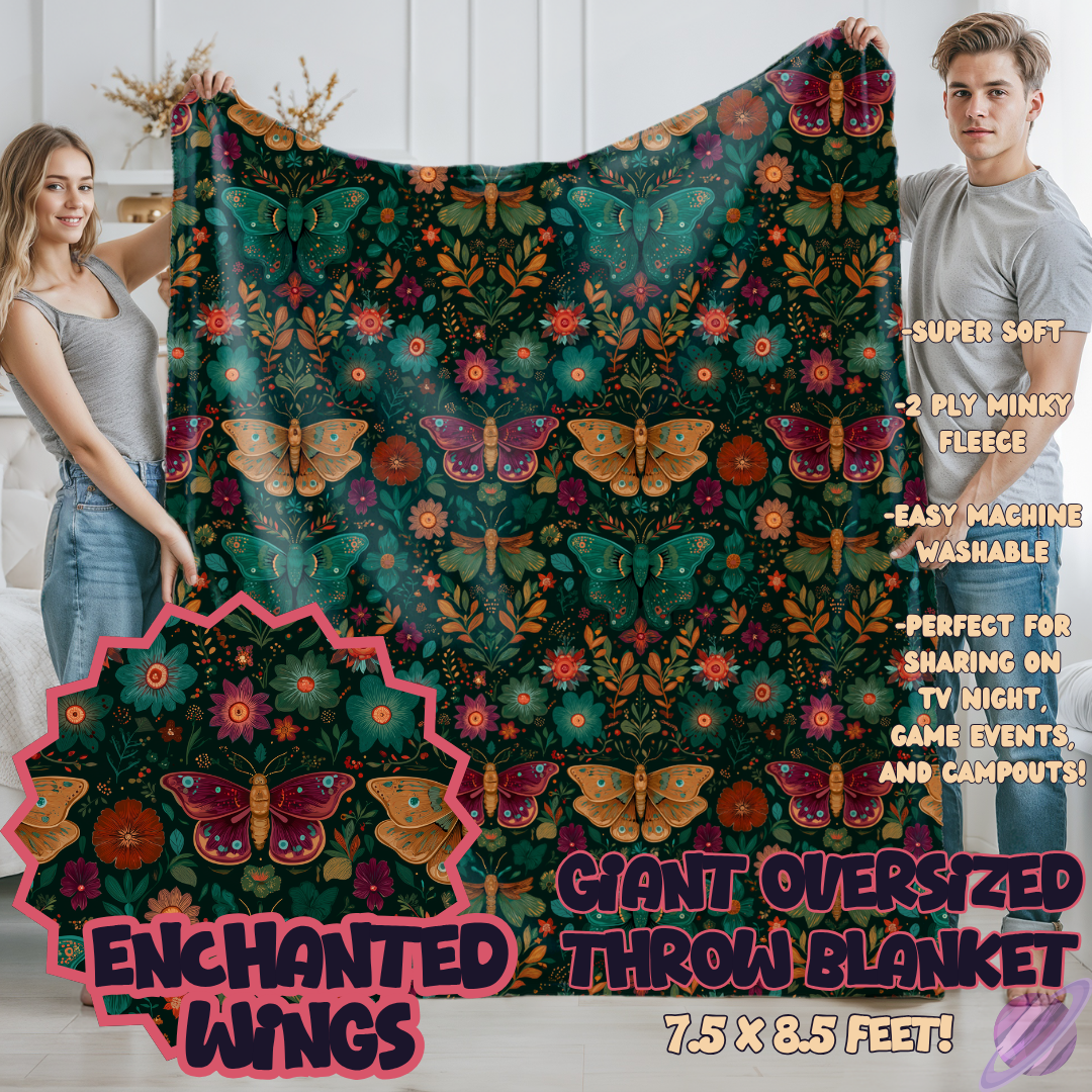 ENCHANTED WINGS- OVERSIZED THROW BLANKET - Like A Duchess