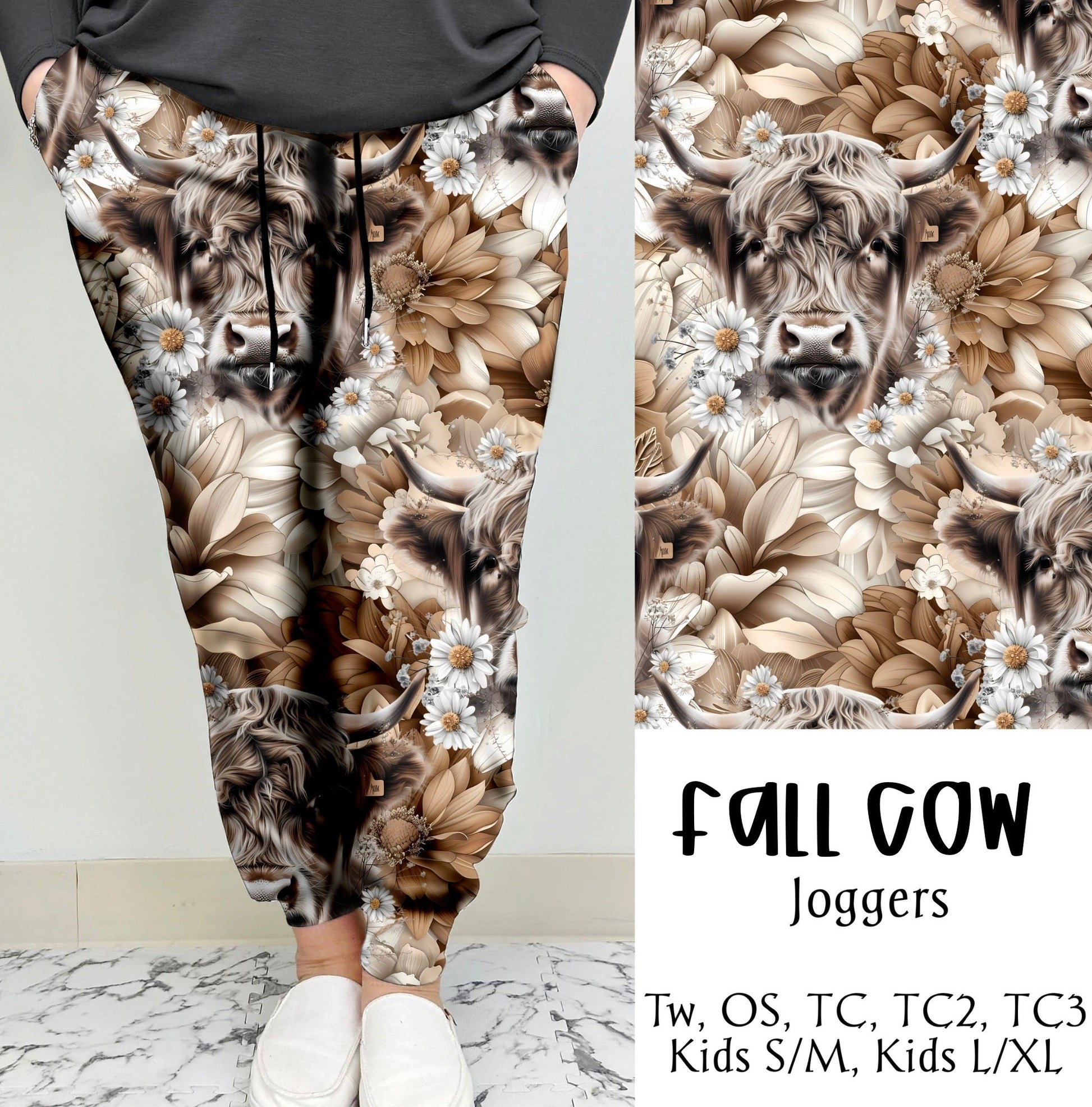 Fall Cow Leggings/Joggers | Run ends 6/30 | ETA 42 Days - Like A Duchess