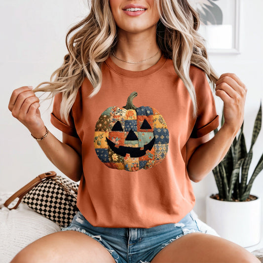 Patchwork Pumpkin Tshirt - Like A Duchess