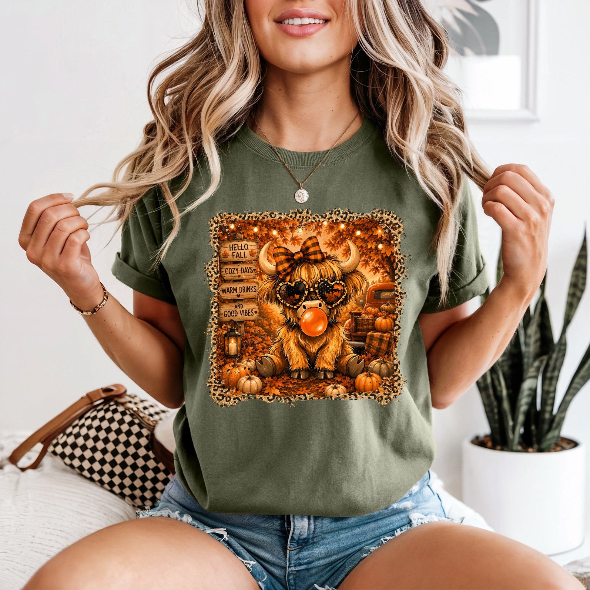 Fall Leopard Cow Tshirt - Like A Duchess