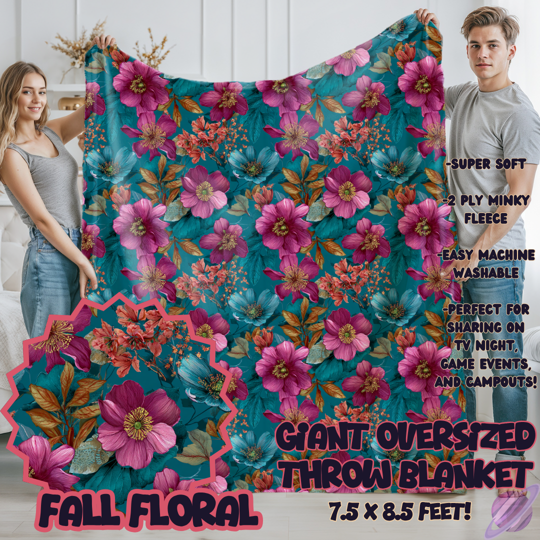 FALL FLORAL - OVERSIZED THROW BLANKET - Like A Duchess
