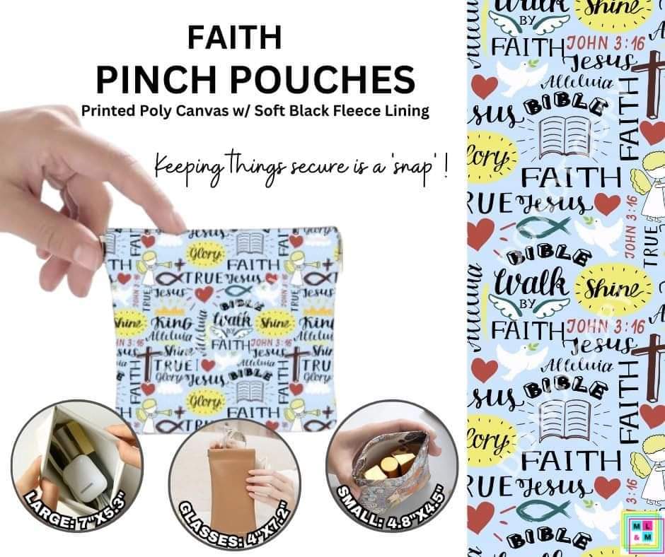 Faith Pinch Pouches in 3 Sizes