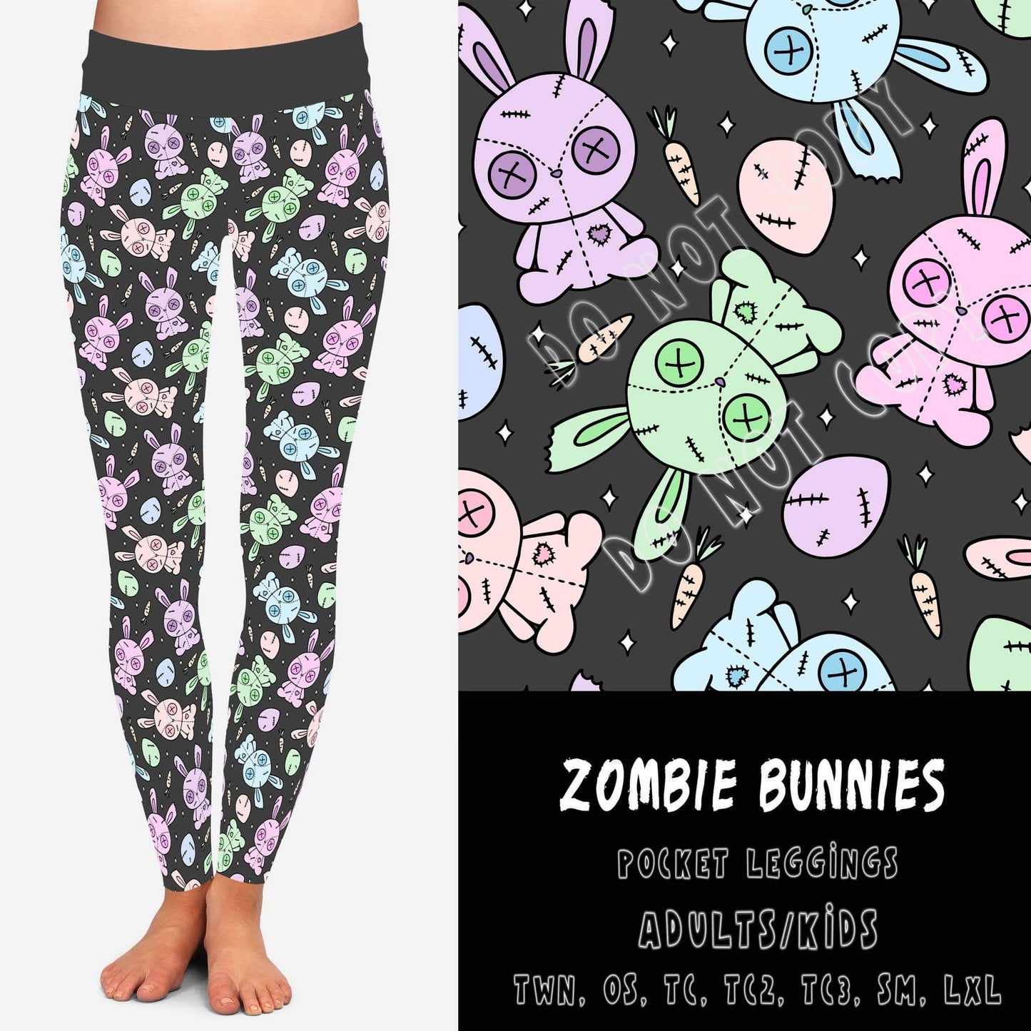 SPRING FLING-ZOMBIE BUNNY- LEGGINGS/JOGGERS - Like A Duchess