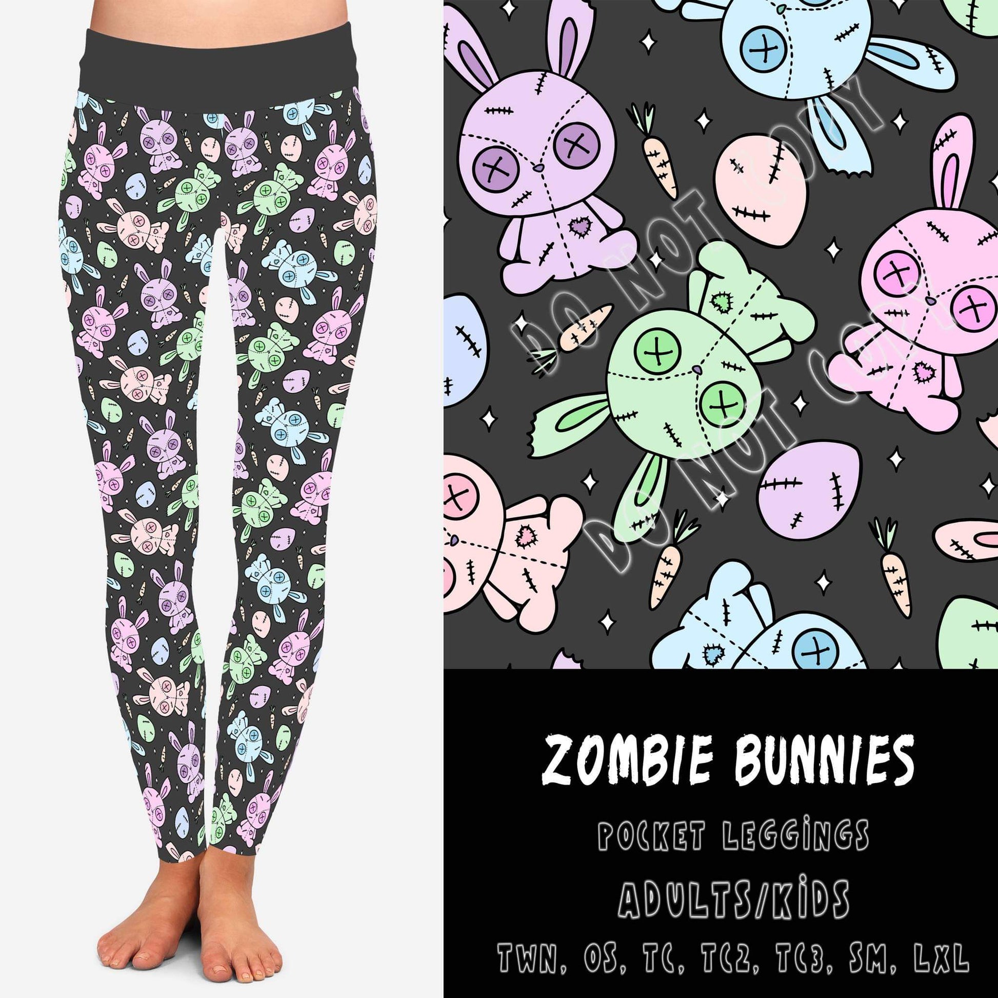 SPRING FLING-ZOMBIE BUNNY- LEGGINGS/JOGGERS - Like A Duchess