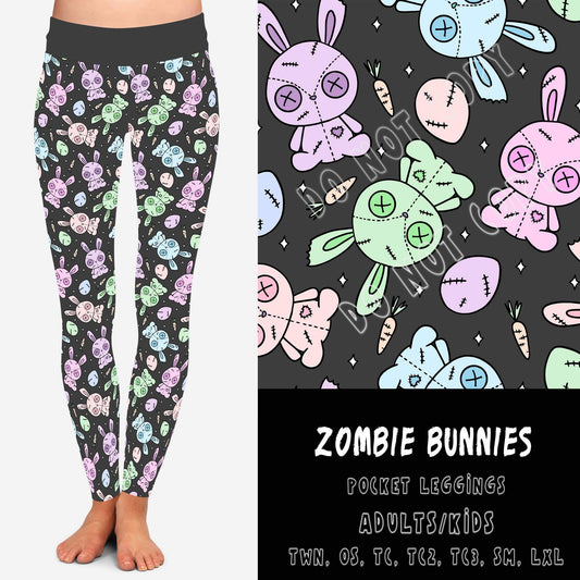 SPRING FLING-ZOMBIE BUNNY- LEGGINGS/JOGGERS - Like A Duchess