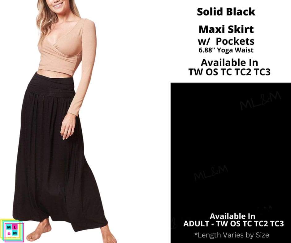 Solid Black Maxi Skirt - Like A Duchess