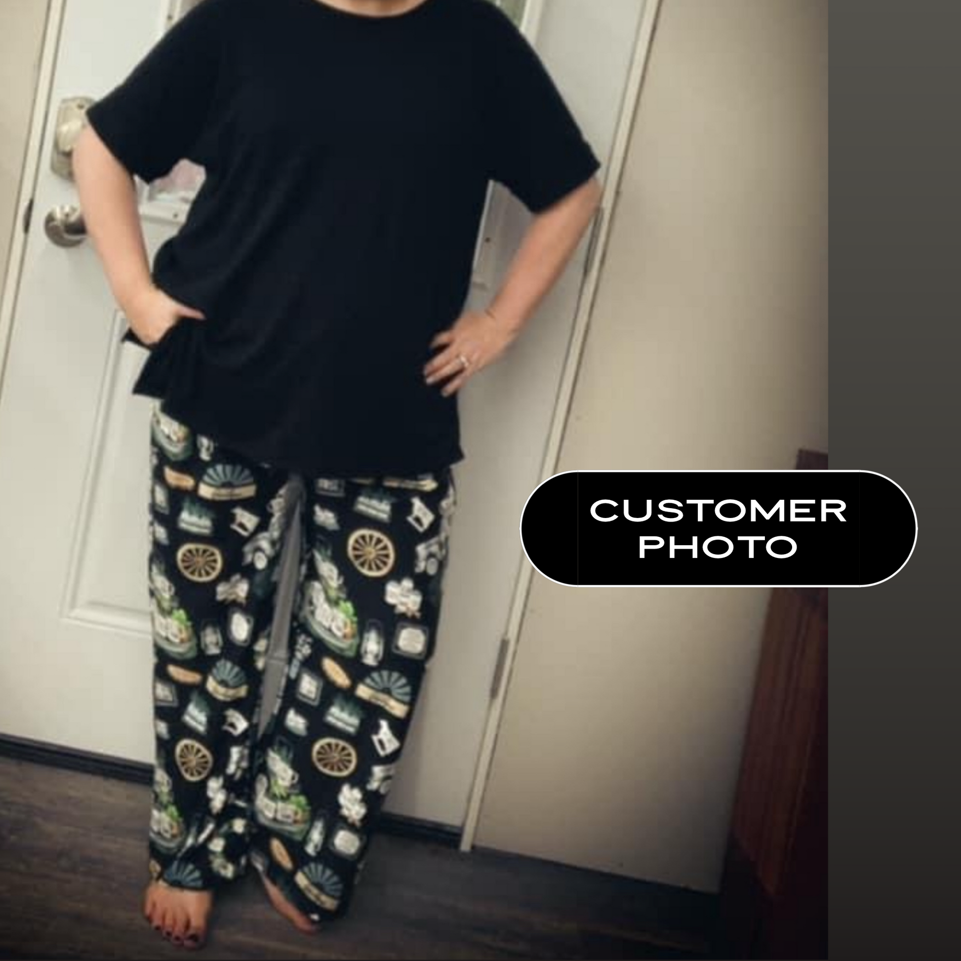 Black Arrow Floral Lounge Pants - Like A Duchess