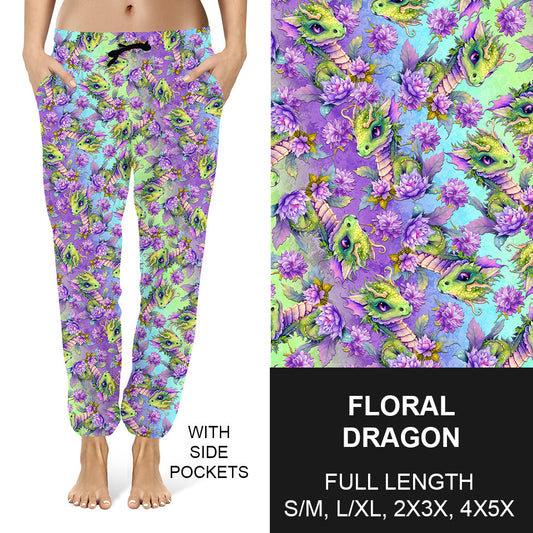 RTS - Floral Dragon Joggers - Like A Duchess