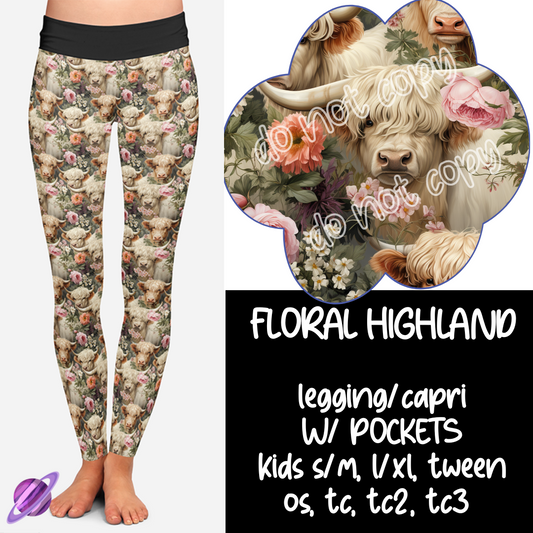 FLORAL HIGHLAND - VALENTINE RUN 1- LEGGING - Like A Duchess