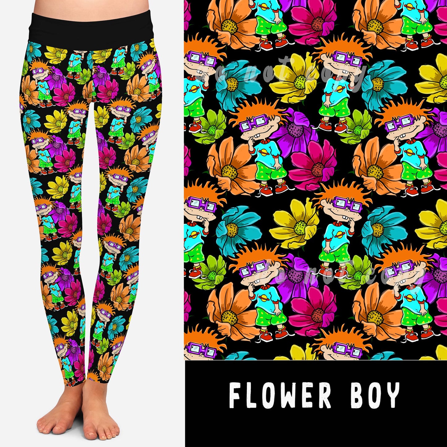 90'S TOON RUN-FLOWER BOY LEGGINGS/JOGGERS - Like A Duchess