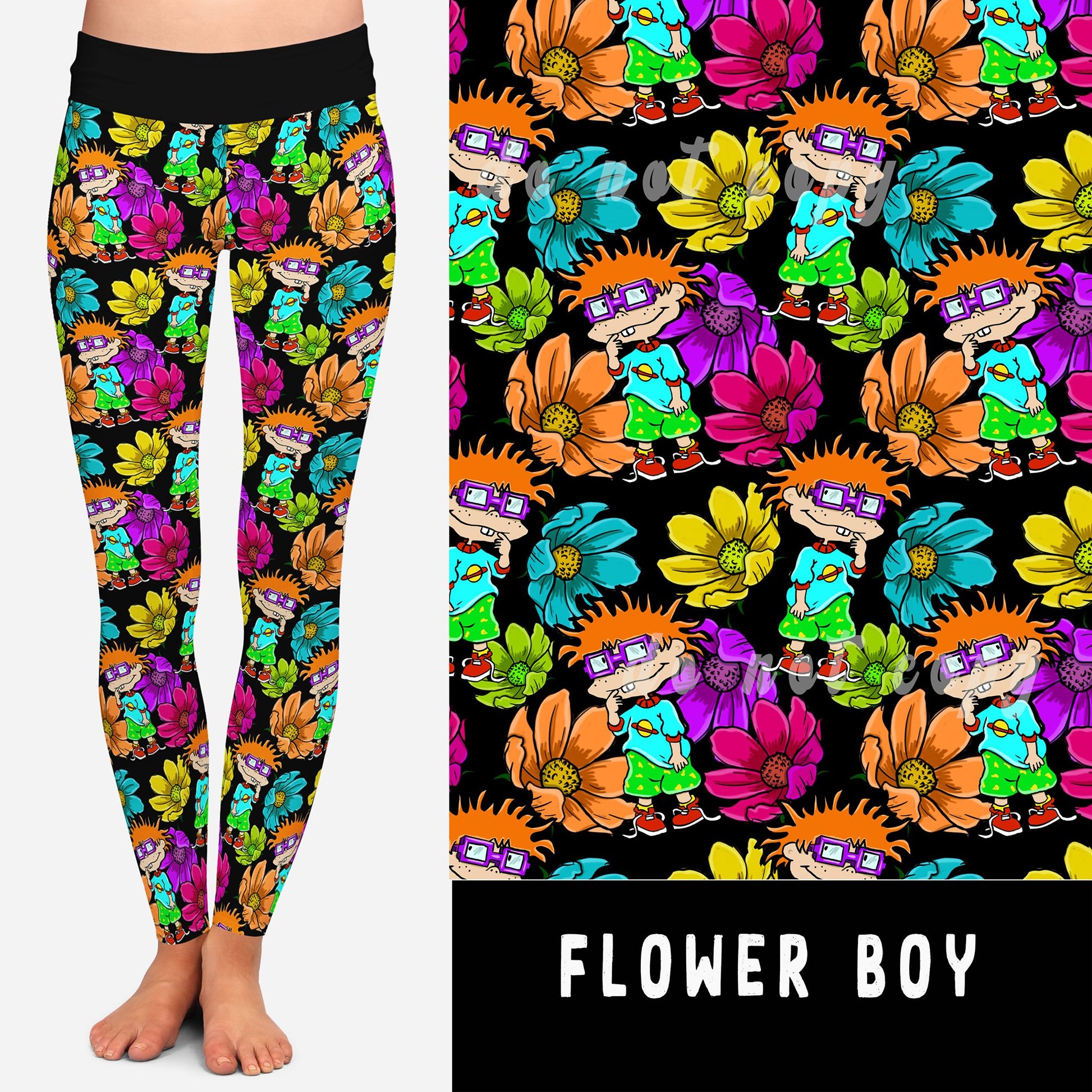 90'S TOON RUN-FLOWER BOY LEGGINGS/JOGGERS - Like A Duchess