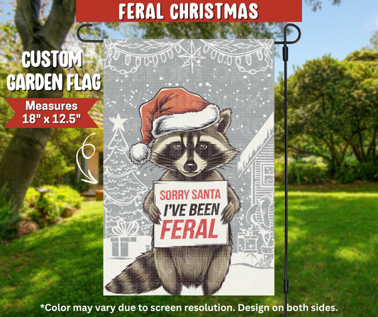Feral Christmas Garden Flag - Like A Duchess
