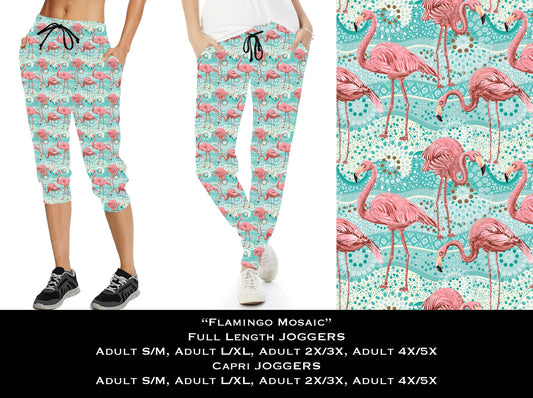 Flamingo Mosaic - Capri Joggers - Like A Duchess