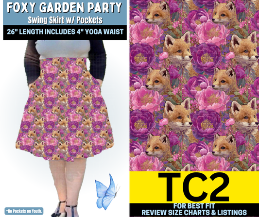 Foxy Garden Party Swing Skirt - Like A Duchess