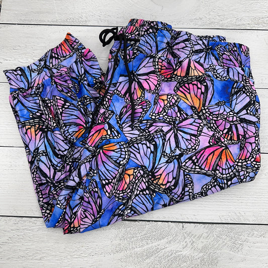 Butterfly Periwinkle - Capri Joggers - Like A Duchess