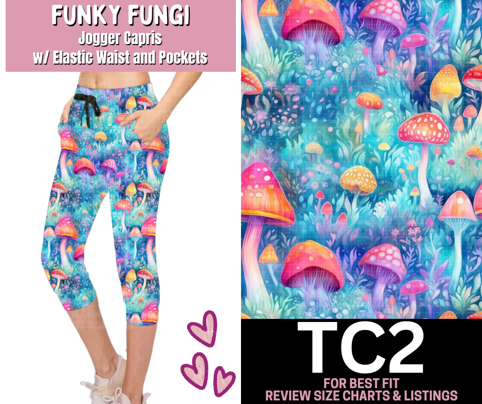 Funky Fungi Jogger Capri - Like A Duchess