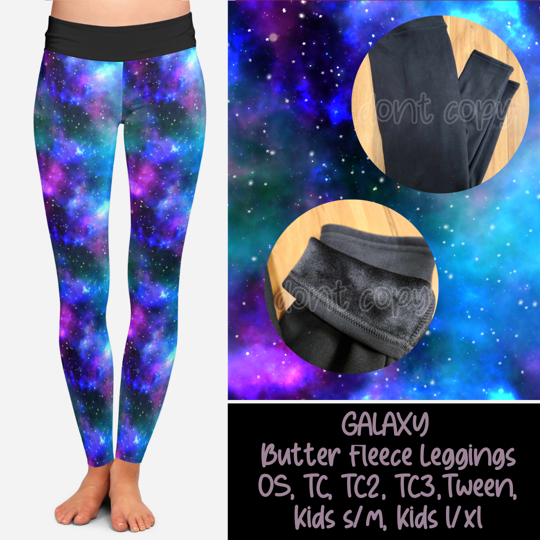 GALAXY  - BUTTER FLEECE LINED LEGGINGS - Like A Duchess