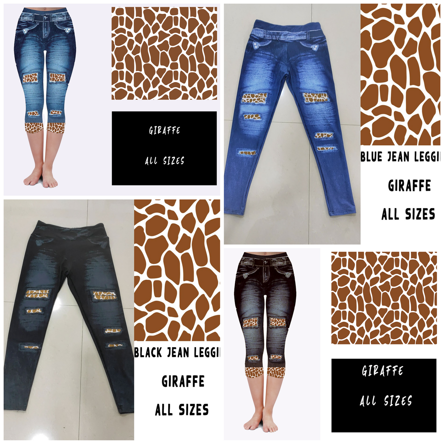 LEGGING JEAN RUN-GIRAFFE (ACTIVE BACK POCKETS) - Like A Duchess