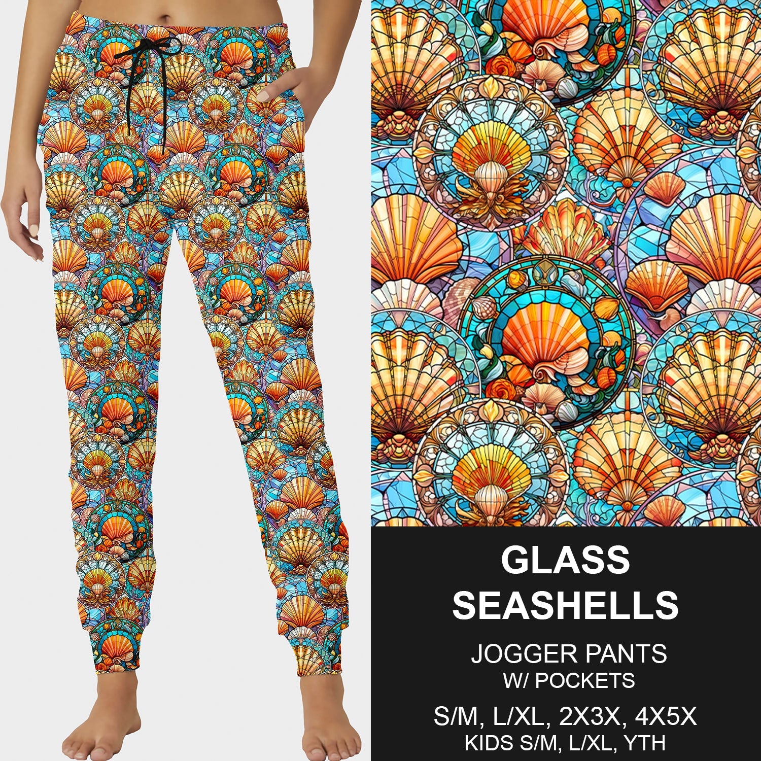 RTS - Glass Seashells Joggers - Like A Duchess