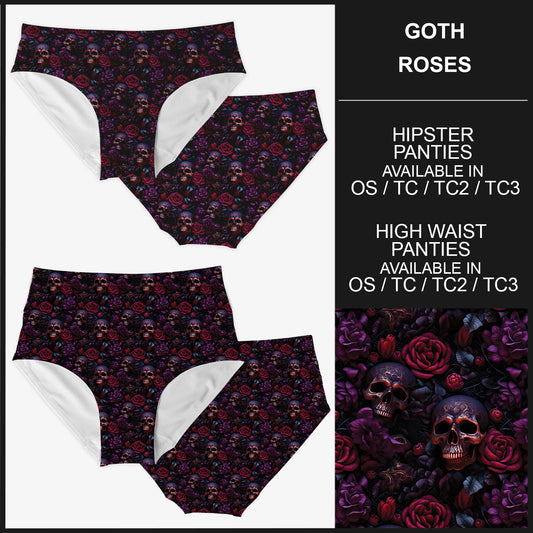 RTS - Goth Roses Panties - Like A Duchess