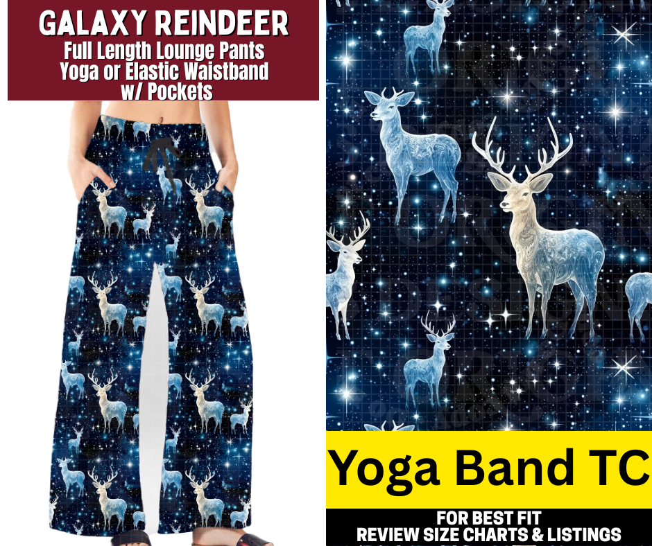 Galaxy Reindeer Full Length Lounge Pants - Like A Duchess