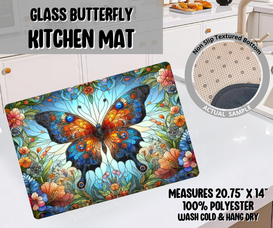 Glass Butterfly Kitchen Mat - Like A Duchess