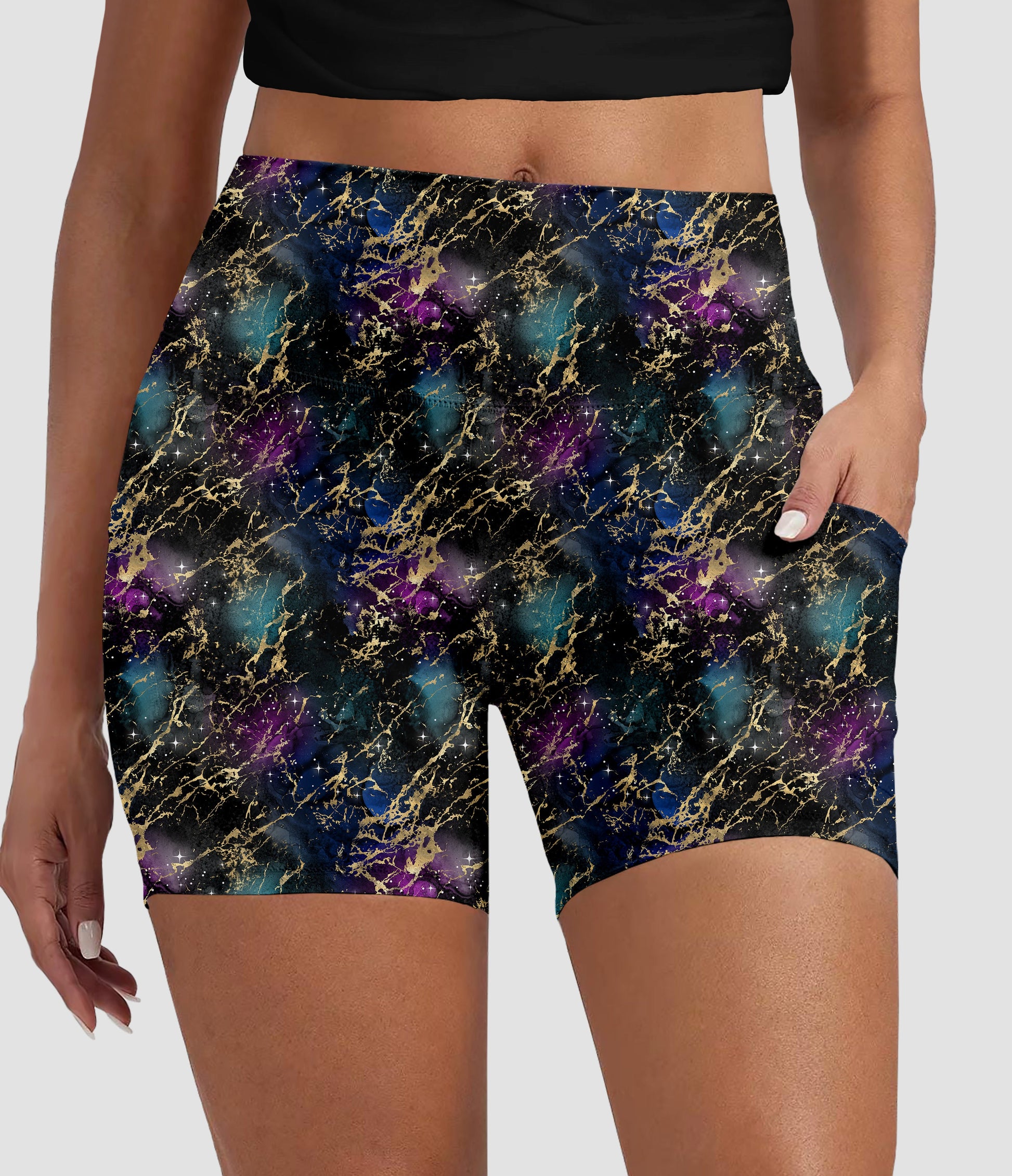 RTS - Colorstruck Galaxy Biker Shorts with Pockets - Like A Duchess