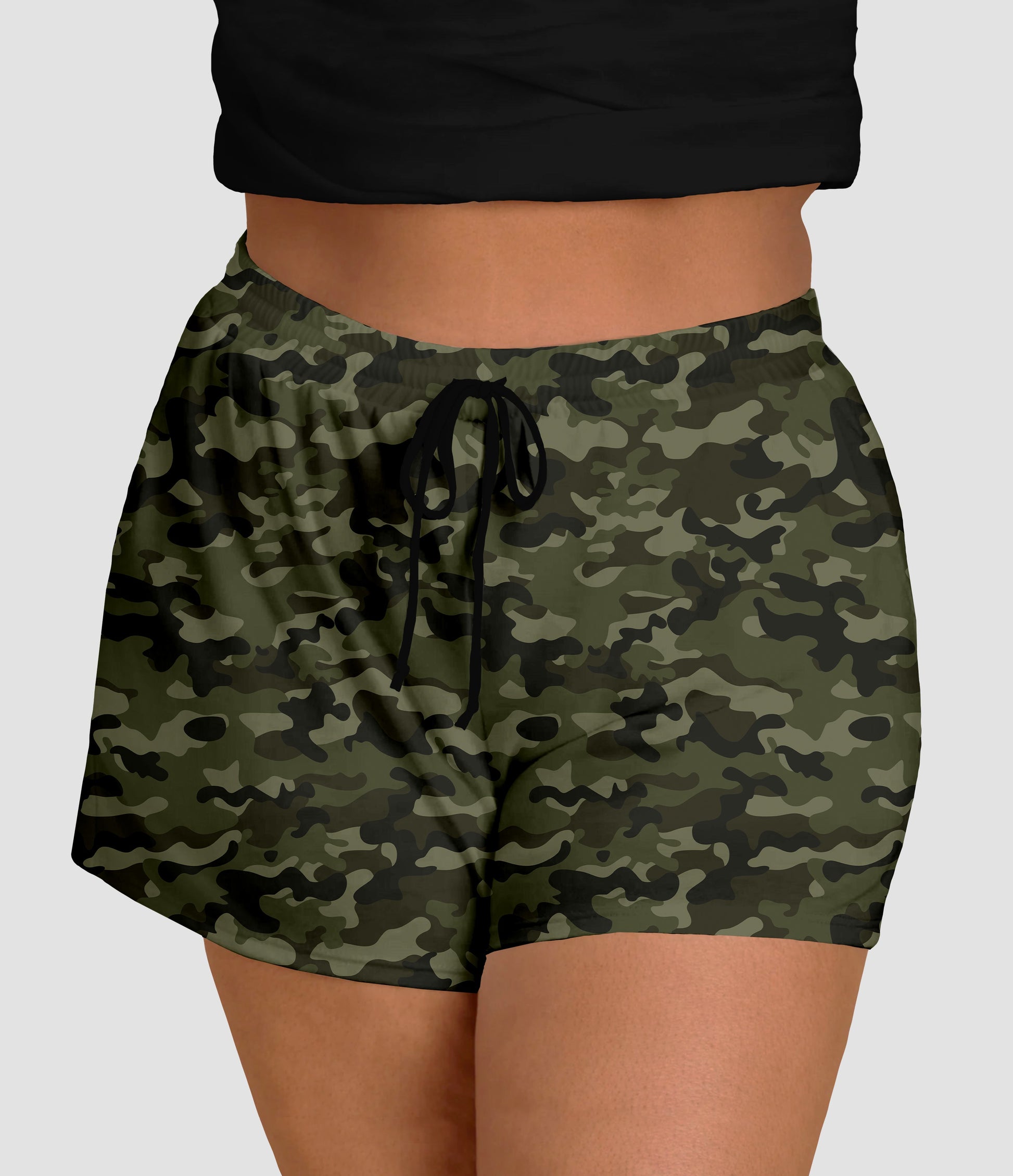 RTS - Green Camo Jogger Shorts - Like A Duchess