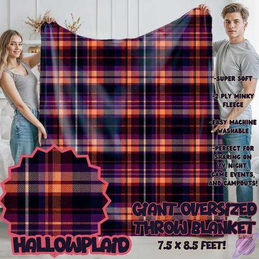HALLOW PLAID- OVERSIZED THROW BLANKET - Like A Duchess