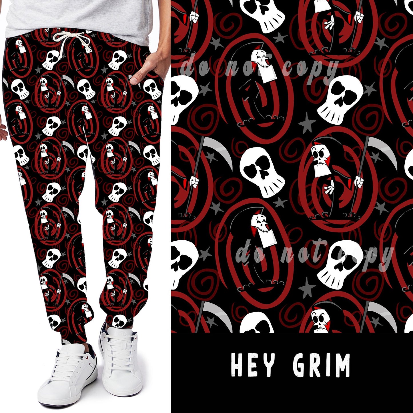 90'S TOON RUN- HEY GRIM LEGGINGS/JOGGERS - Like A Duchess