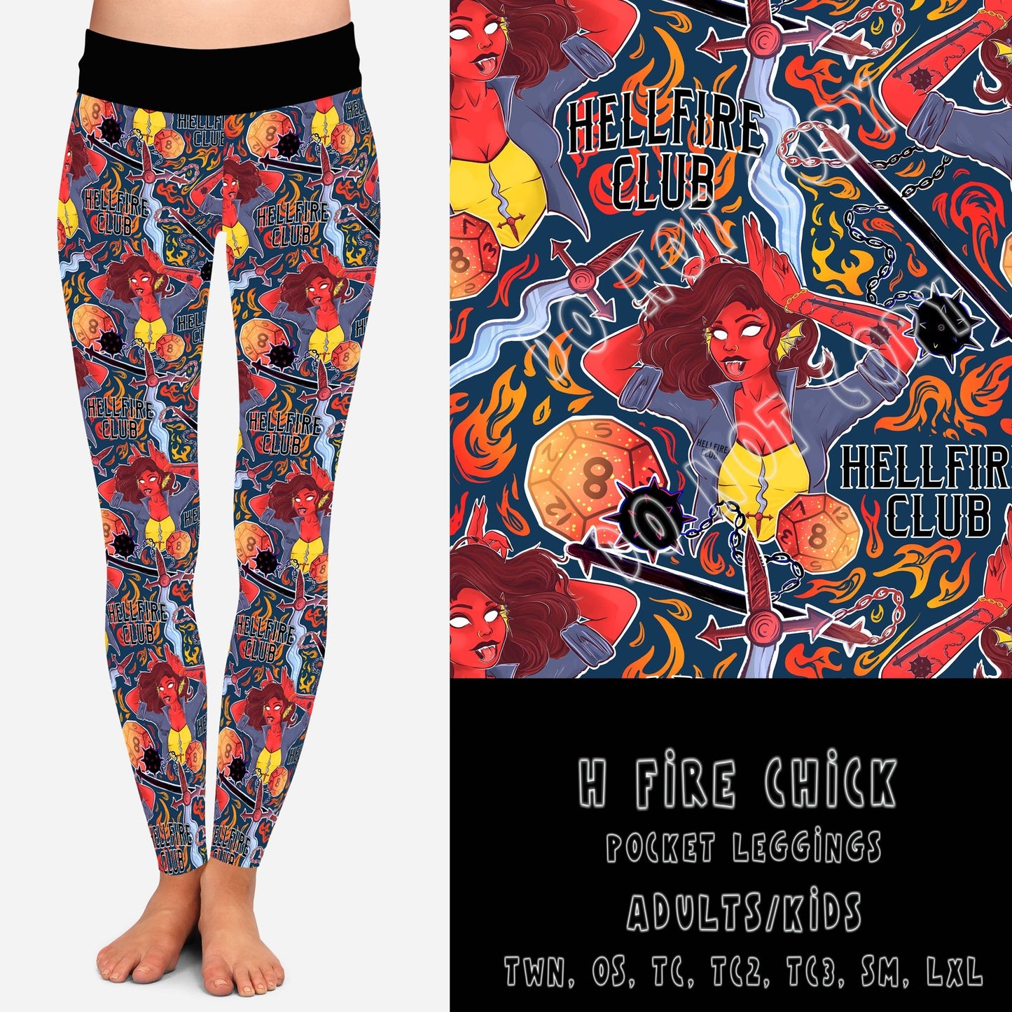 STRANGE RUN- H FIRE CHICK LEGGINGS/JOGGERS - Like A Duchess