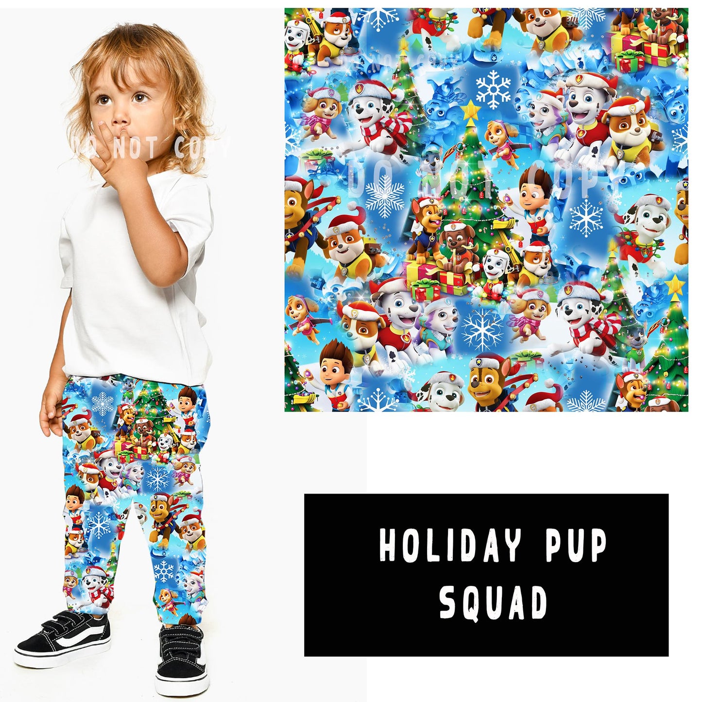 XMAS IN JULY RUN-HOLIDAY PUP SQUAD KIDS LEGGINGS/JOGGERS - Like A Duchess