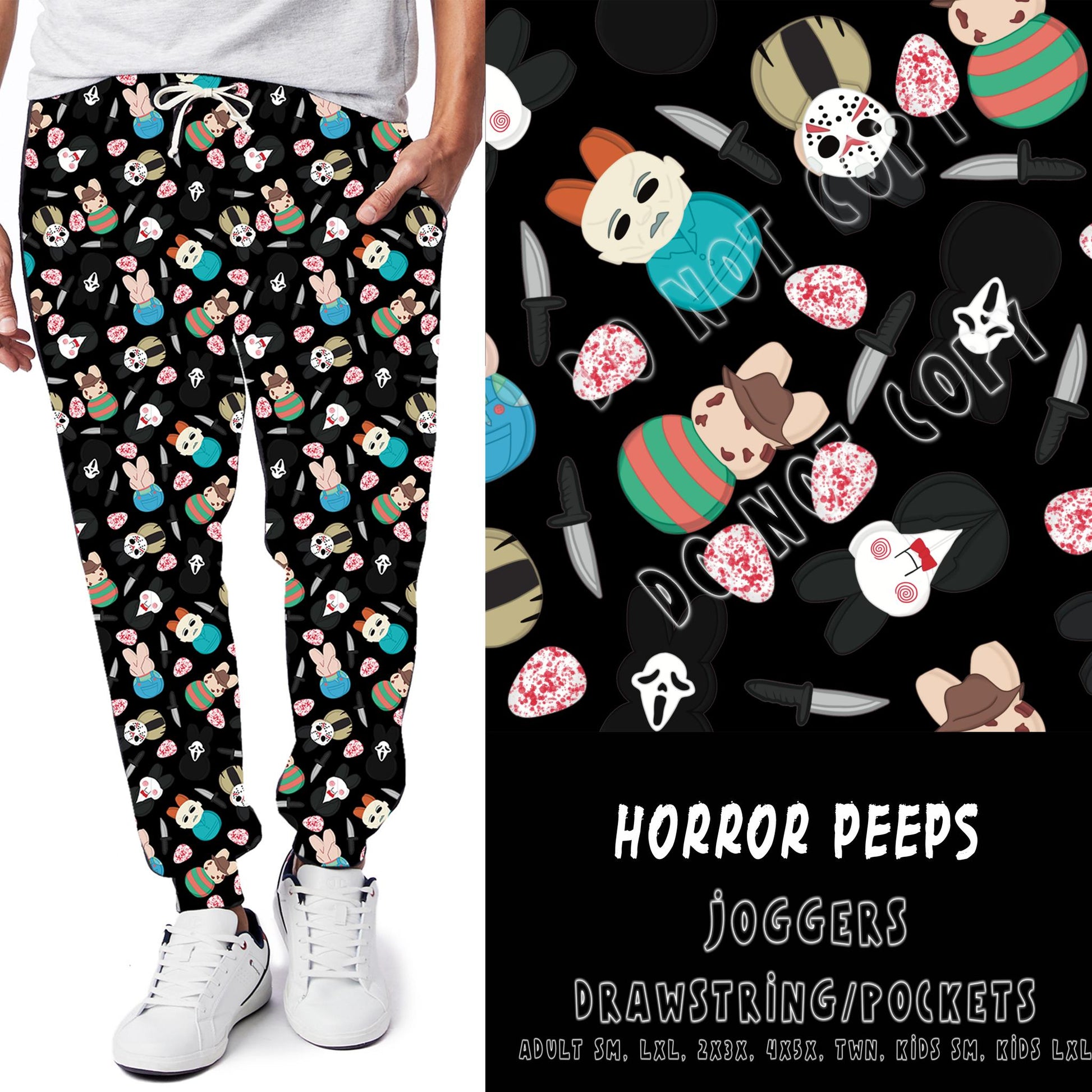 SPRING FLING-HORROR PEEPS- LEGGINGS/JOGGERS - Like A Duchess