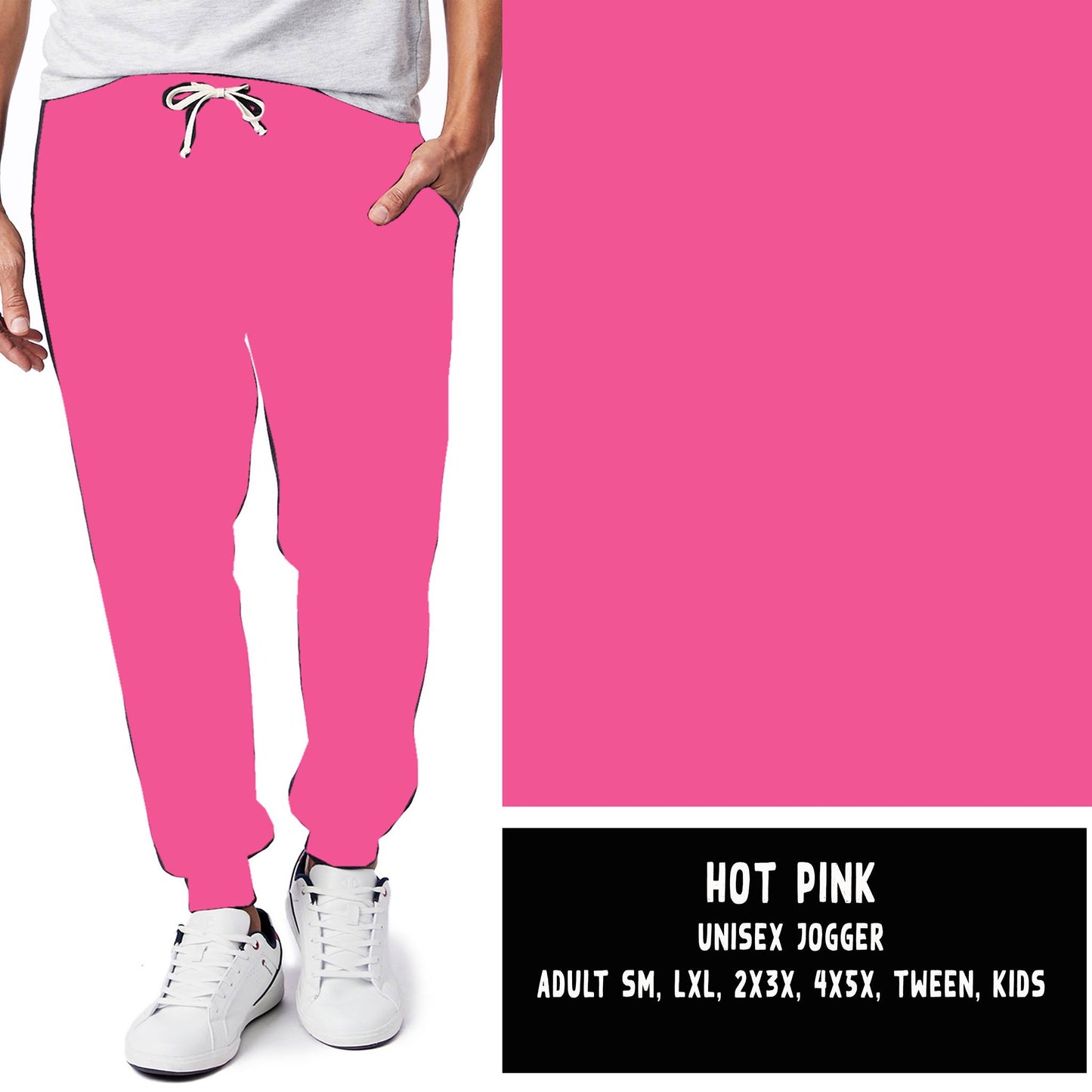 SOLIDS RUN-HOT PINK LEGGINGS/JOGGERS - Like A Duchess