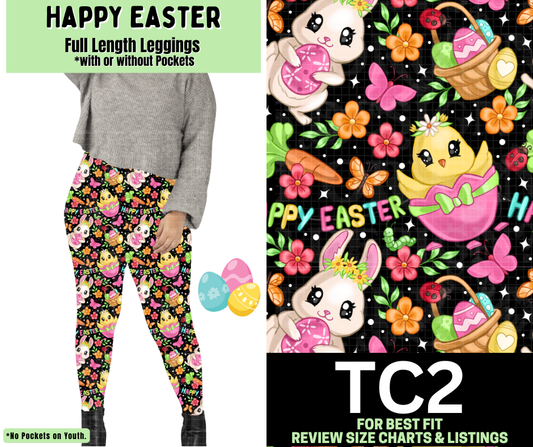 Happy Easter Full Length Leggings w/ Pockets - Like A Duchess