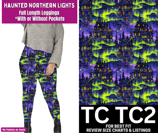 Haunted Northern Lights Full Length Leggings w/ Pockets - Like A Duchess