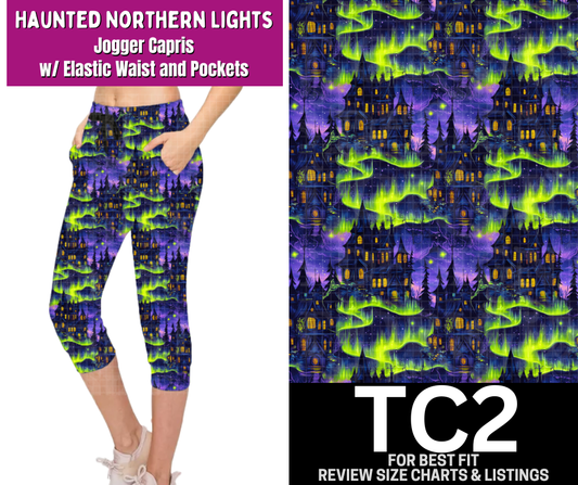 Haunted Northern Lights Jogger Capri - Like A Duchess
