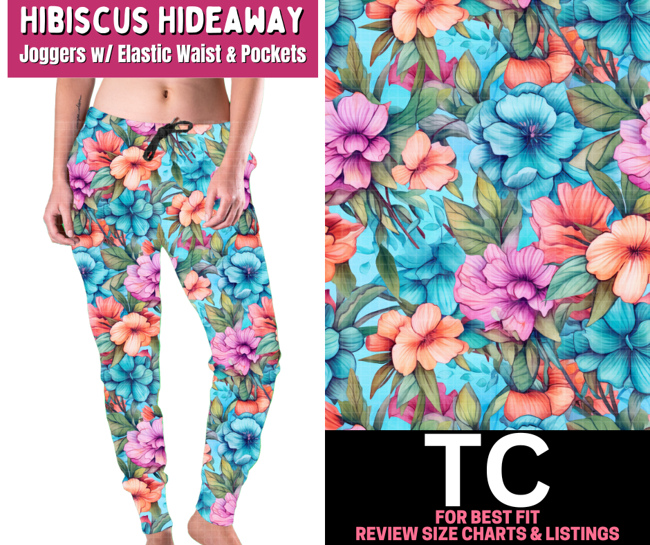 Hibiscus Hideaway Joggers - Like A Duchess