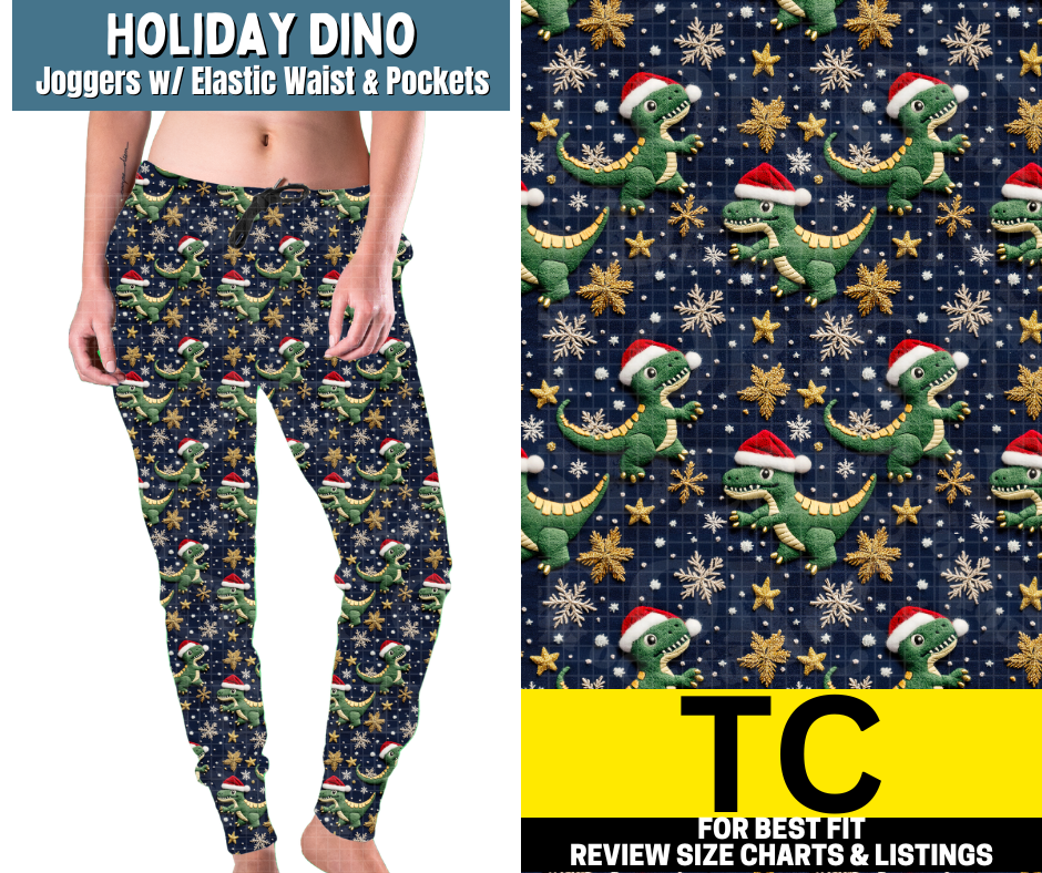 Holiday Dino Joggers - Like A Duchess