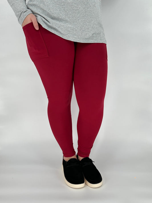 Cranberry Pocket Leggings! - Like A Duchess